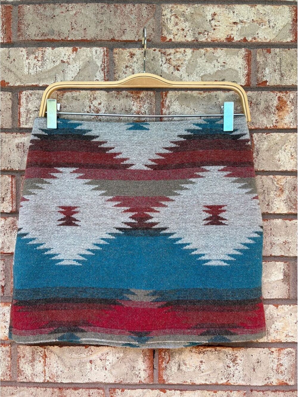 American Eagle Southwestern Print Wool Blend Mini Skirt Women Size 2